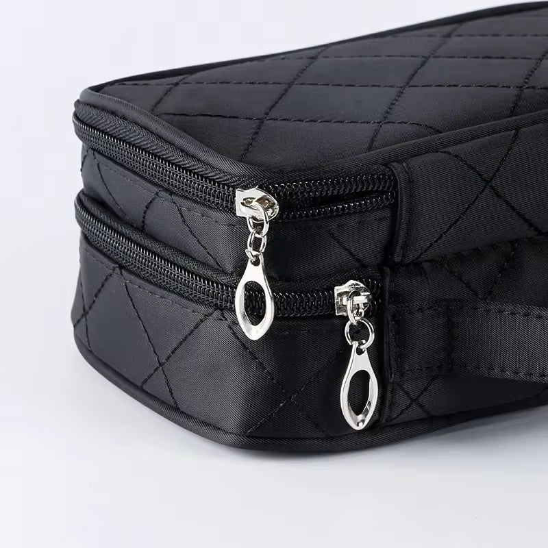 Women'S Cosmetic Bag Double Layer Waterproof Makeup Bag Travel Essentials Organizer Large Capacity Multifunction Toiletry Bag