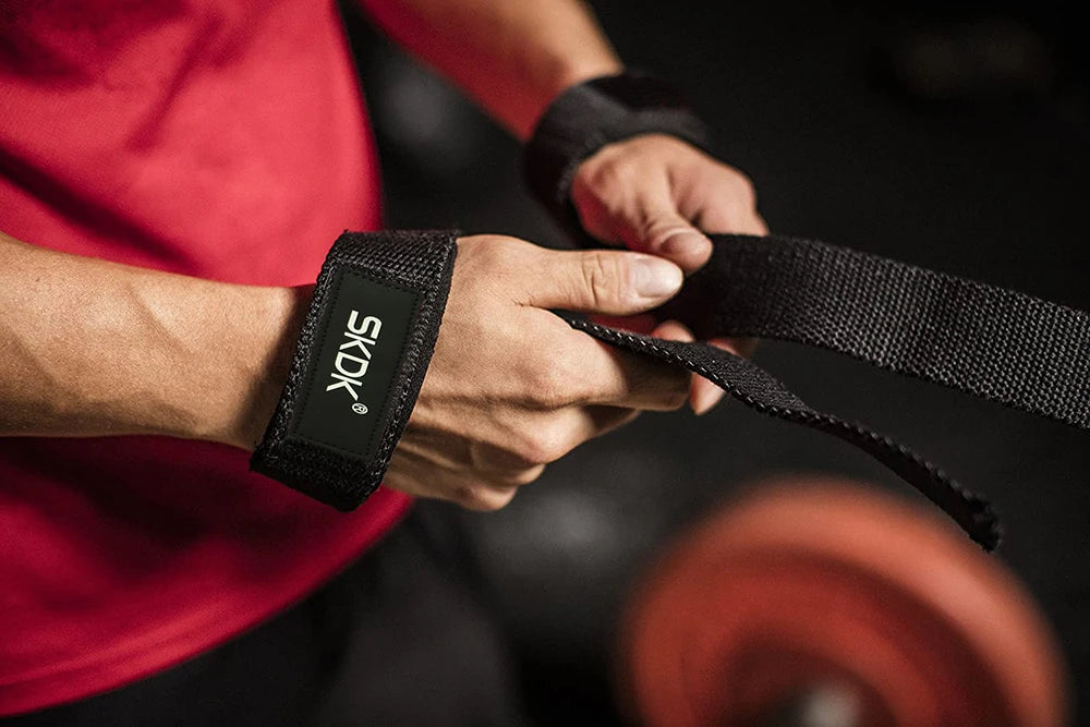 Stylique Glow™ Premium Anti-Slip Weightlifting Wrist Straps – Durable Cowhide Wrist Support for Crossfit & Bodybuilding