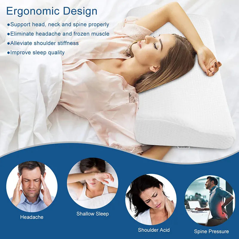 Stylique Glow™ Butterfly Memory Foam Pillow – Orthopedic Neck & Spine Support for Restful Sleep