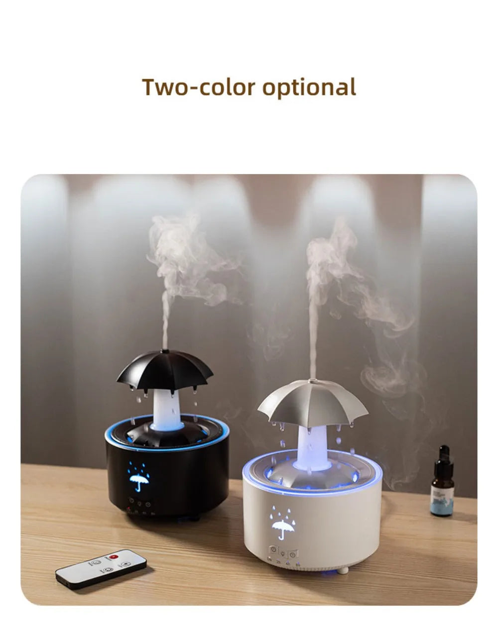 Stylique Glow Umbrella Water Drop Diffuser – Ultrasonic Humidifier with LED Lights & Essential Oil Aromatherapy