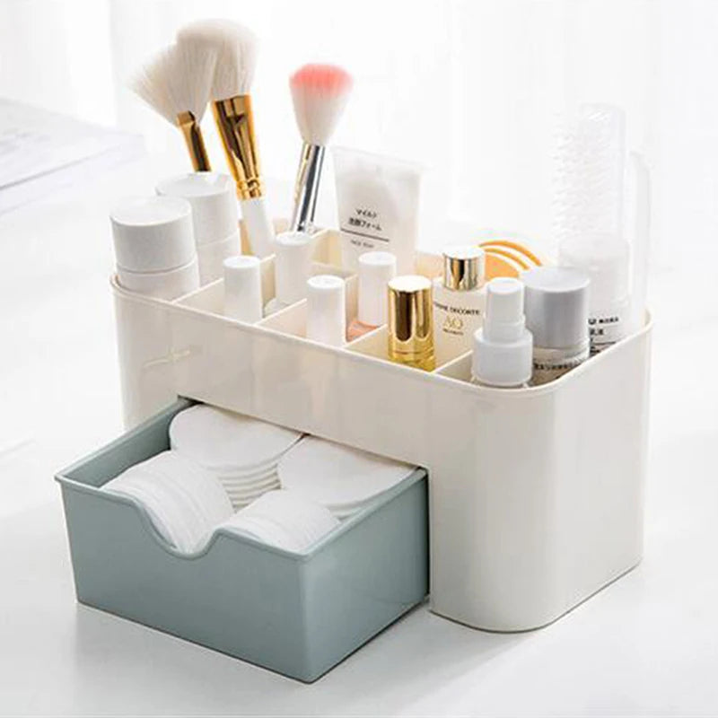 Stylique Glow™ Luxury Multifunctional Nail & Cosmetic Storage Box – Elegant Desktop Organizer