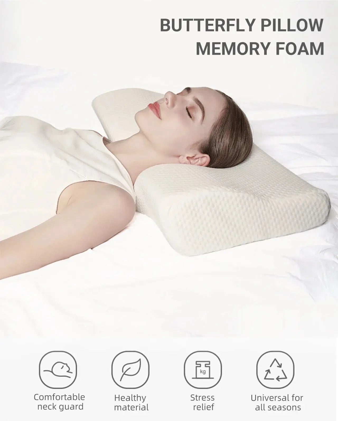 Stylique Glow™ Cervical Orthopedic Memory Foam Pillow – Neck Relief & Deep Sleep Support