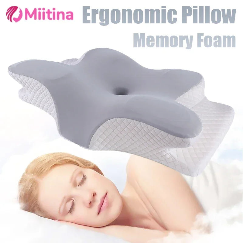 Stylique Glow™ Orthopedic Cervical Pillow – Ergonomic 2-in-1 Neck Support for Deep Sleep Relief