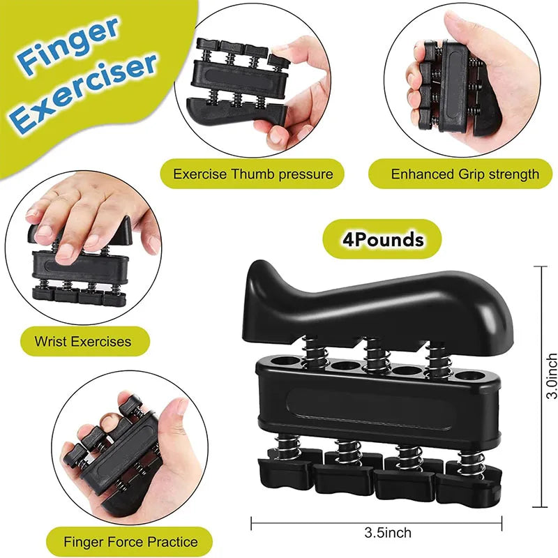 Stylique Glow Premium Grip Strength Trainer Kit – Finger Exerciser & Forearm Workout Ring for Muscle Building & Stress Relief