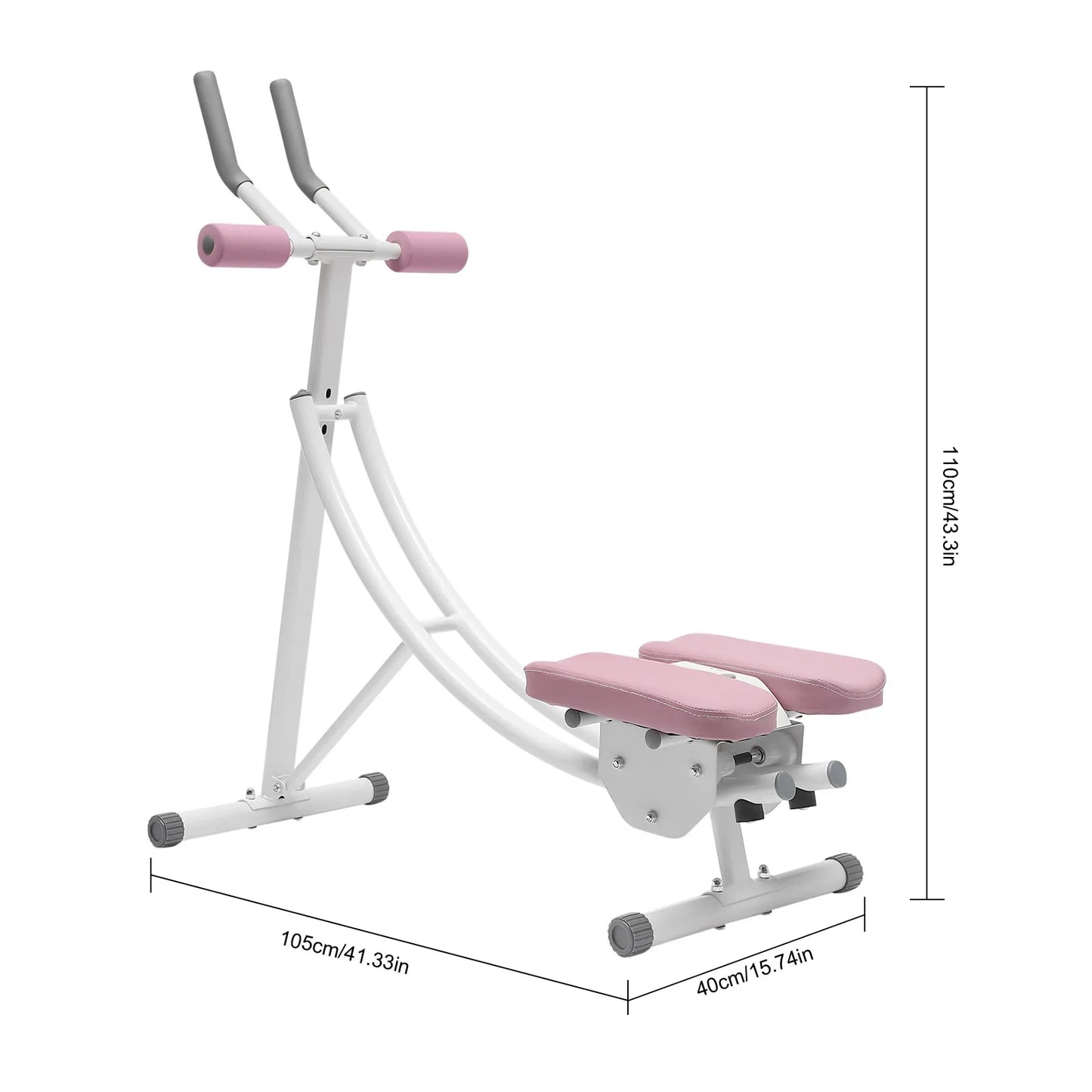 Stylique Glow™ Foldable Ab Machine – 330lbs Core Sculptor for Luxury Home Fitness