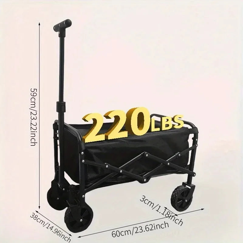 Heavy Duty Foldable Wagon Cart – Multipurpose Utility Trolley for Shopping, Gardening & Pet Travel | Stylique Glow
