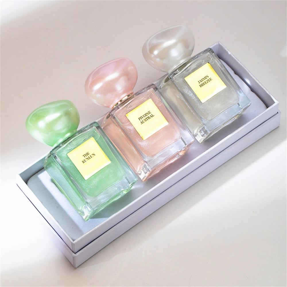Stylique Glow Floral Pheromone Perfume Gift Set for Women – 3-Piece Long-Lasting Scented Body Spray (75ml)
