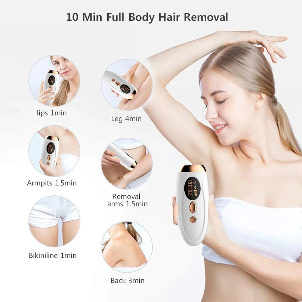 Stylique Glow™ 999,999 Flashes IPL Laser Epilator – Painless, Permanent Hair Removal for Face, Body & Bikini