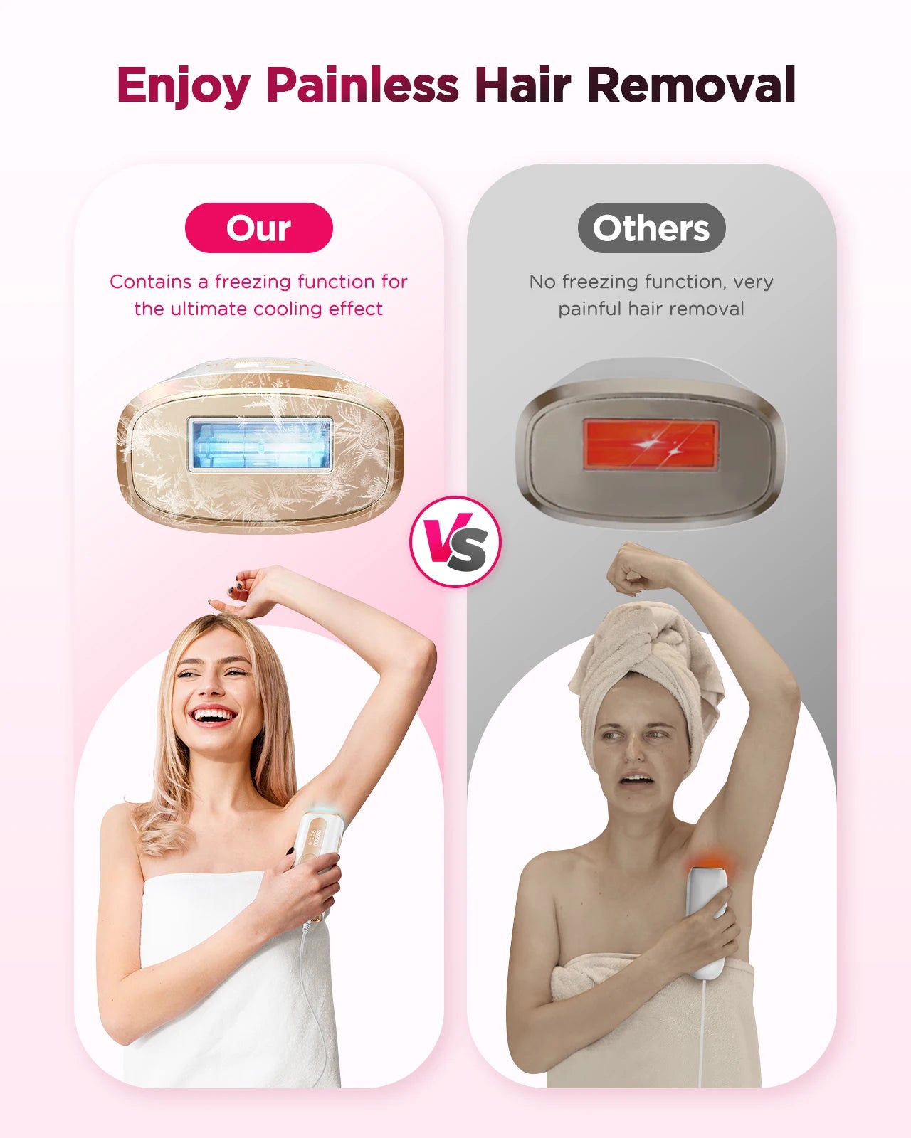 Stylique Glow™ IPL Laser Hair Removal Handset – 990,000 Flashes | Painless Permanent Smooth Skin