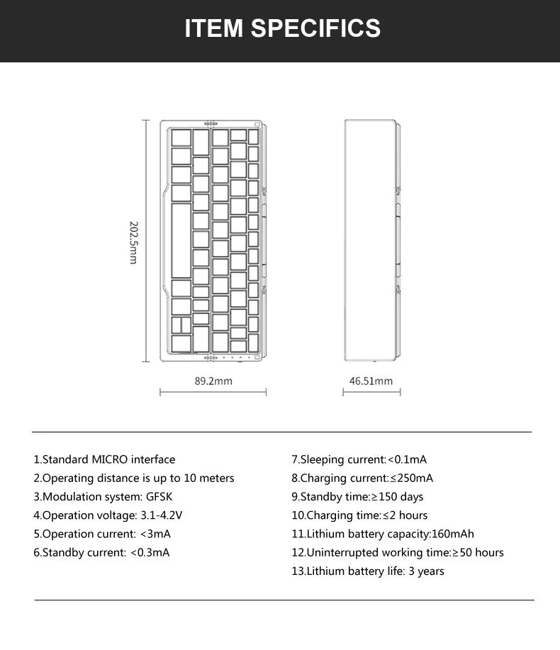 BOW Foldable Bluetooth Keyboard – Portable Mini Wireless Aluminum Keypad with Stand | 50% OFF