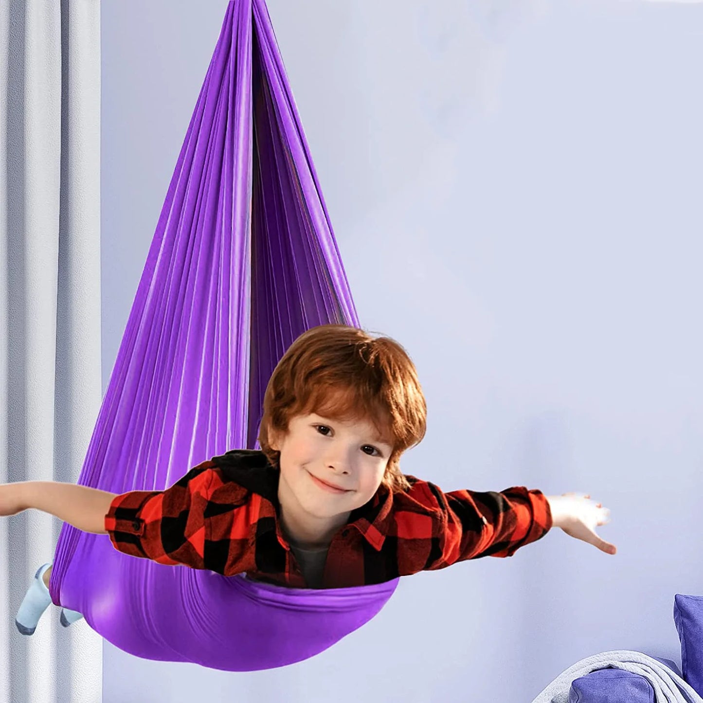 Stylique Glow™ Aerial Yoga Swing Hammock – 1.5x2.8M Premium Silk Set for Home & Studio Suspension Fitness