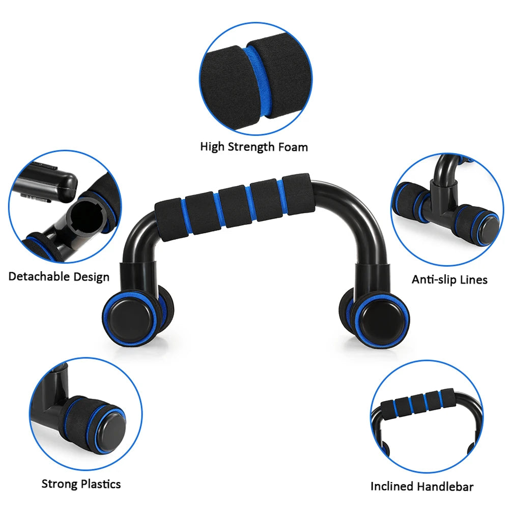 Stylique Glow™ Elite 5-in-1 Home Workout Set – Ab Wheel, Push-Up Stand & Core Strength Training Kit
