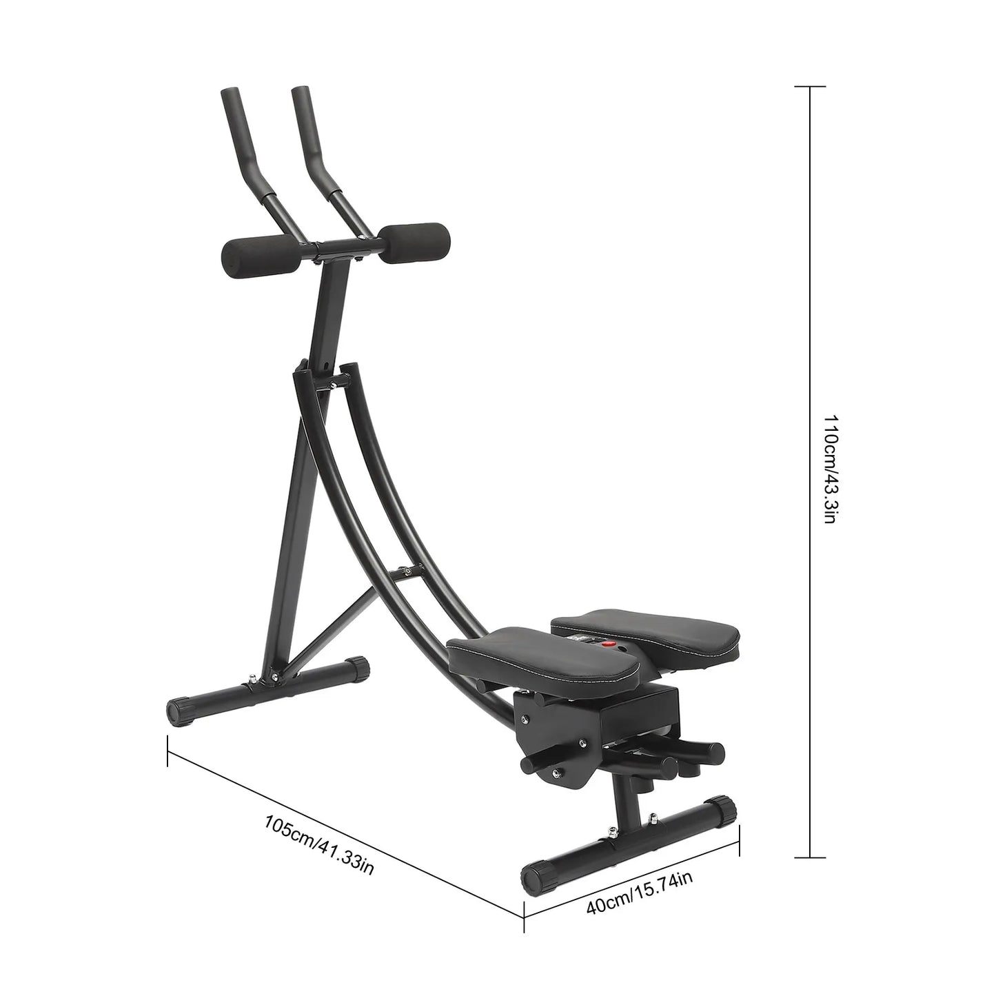 Stylique Glow™ Foldable Ab Machine – 330lbs Core Sculptor for Luxury Home Fitness