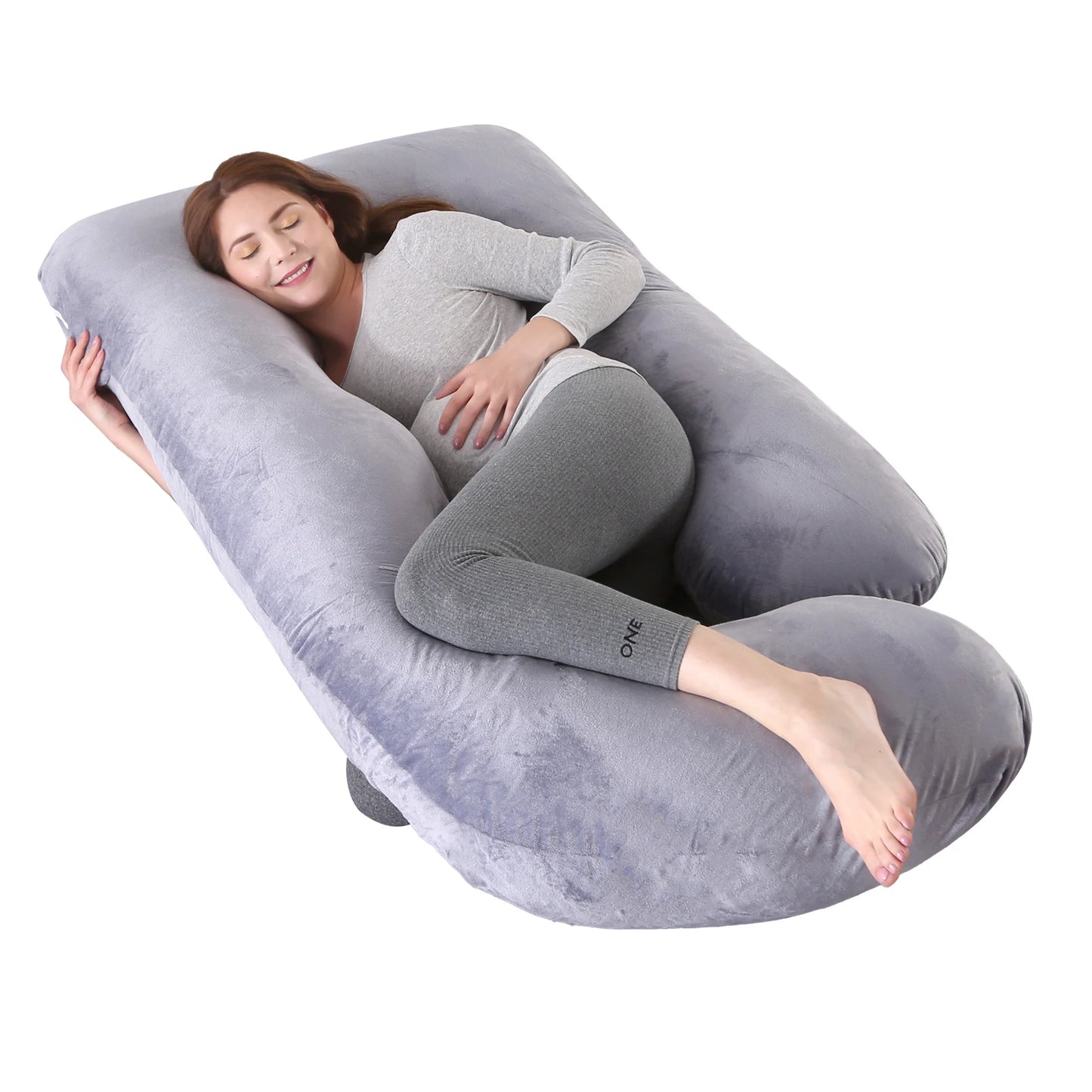 Stylique Glow™ G-Shaped Maternity Pillow – Full Body Pregnancy & Sleep Support Cushion