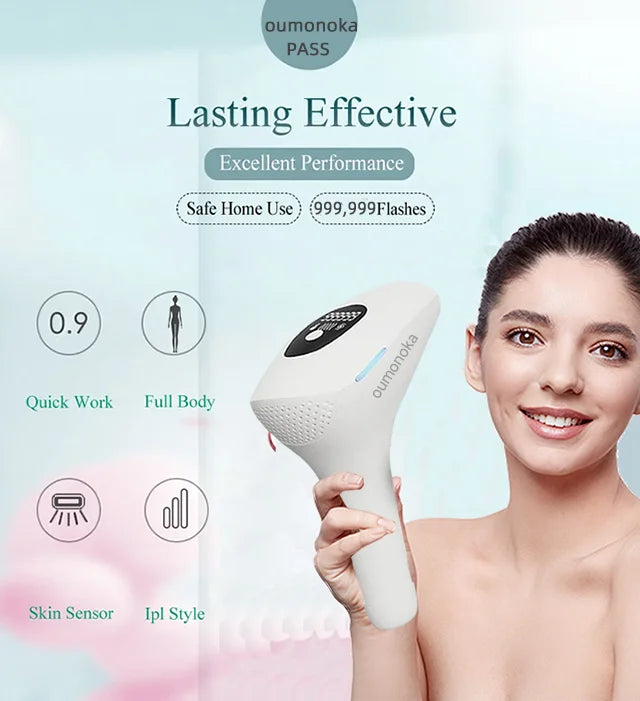 Stylique Glow™ Painless IPL Laser Hair Removal – 999,999 Flashes for Full-Body Radiance