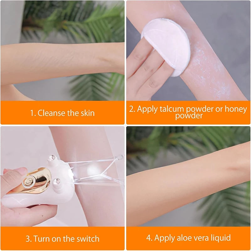 Stylique Glow™ Mini Epilator – Painless, Precise Hair Remover for Face & Body