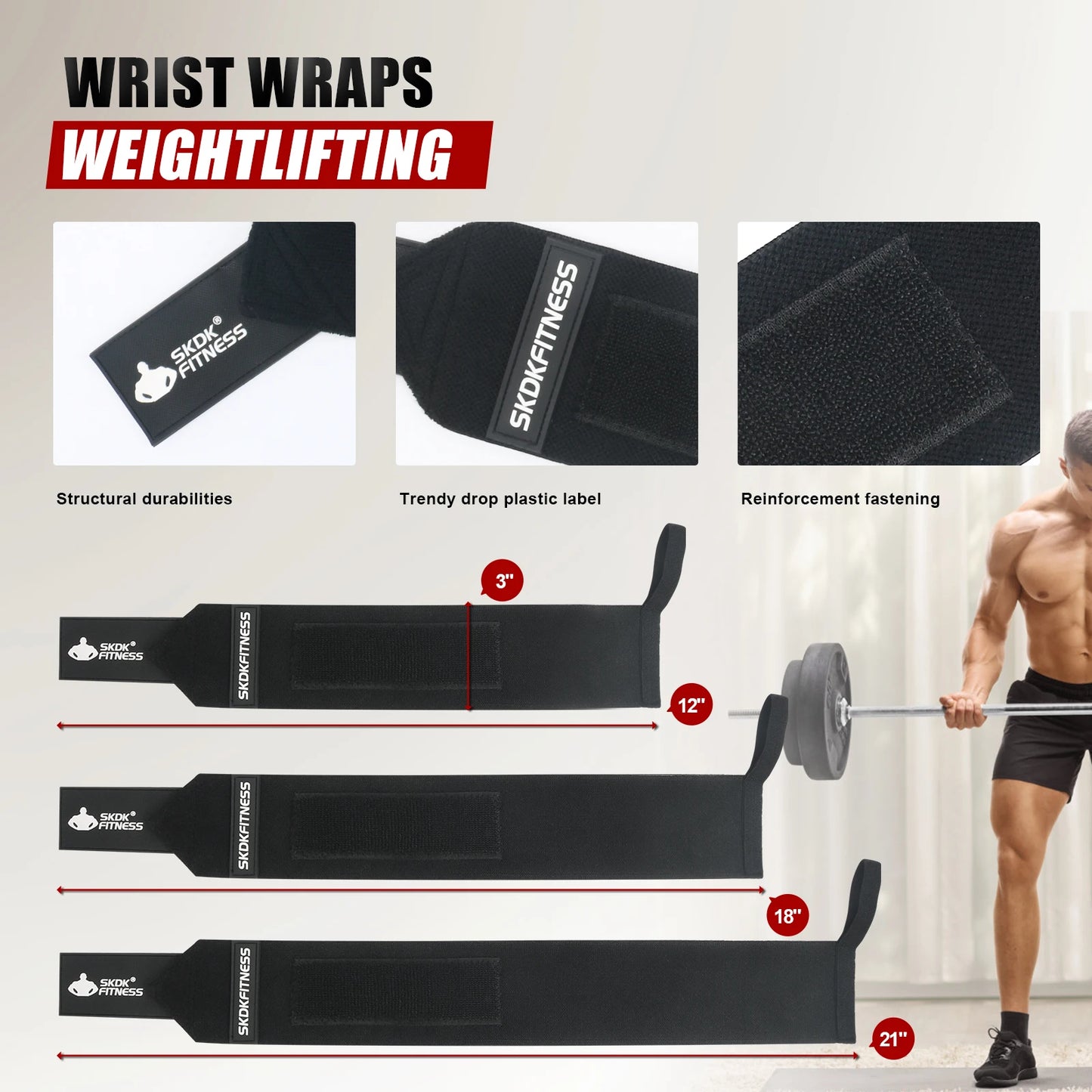 Stylique Glow™ ProGrip Wrist Wrap Hooks – Powerlifting Gloves with Wrist Support for Elite Pull Training