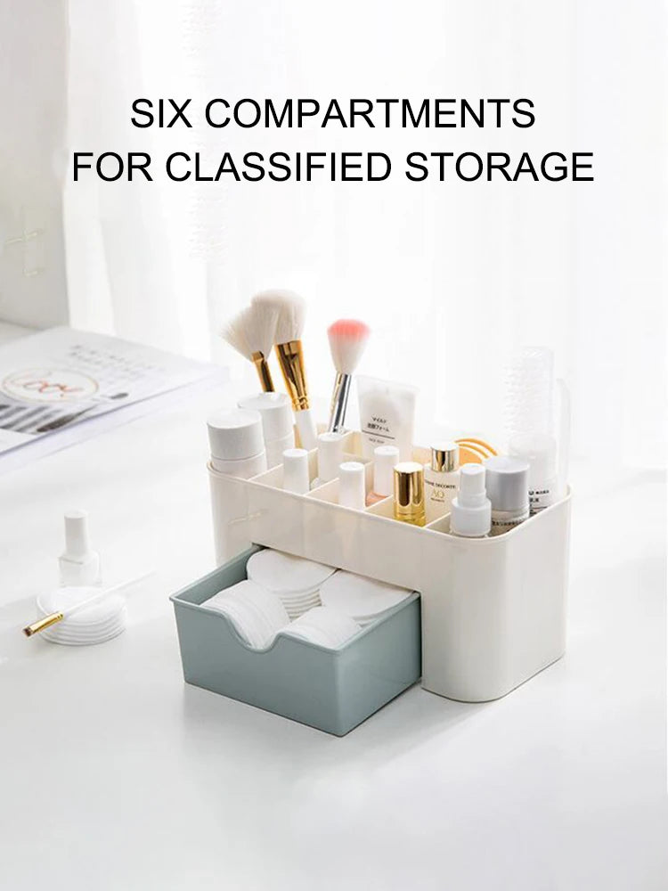 Stylique Glow™ Luxury Multifunctional Nail & Cosmetic Storage Box – Elegant Desktop Organizer