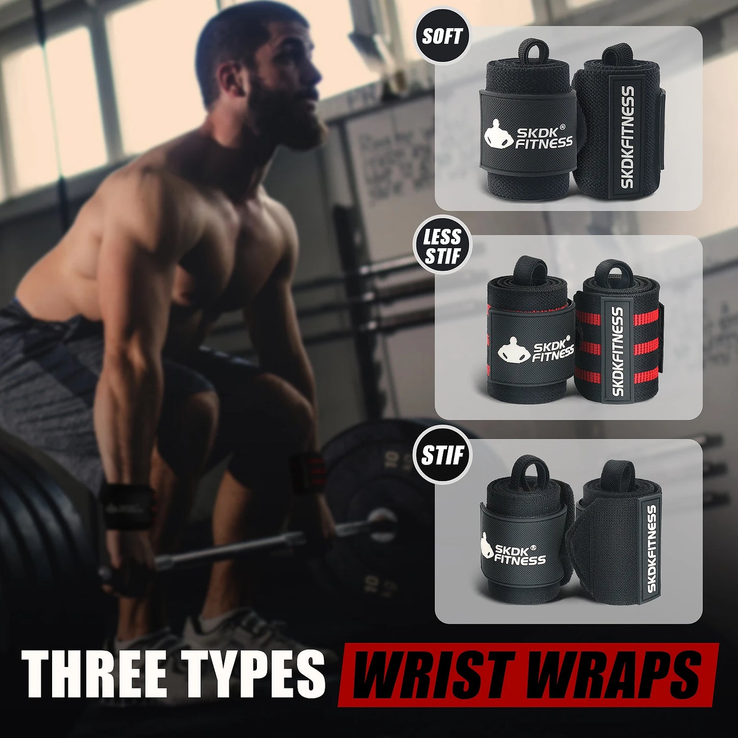 Stylique Glow™ ProGrip Wrist Wrap Hooks – Powerlifting Gloves with Wrist Support for Elite Pull Training