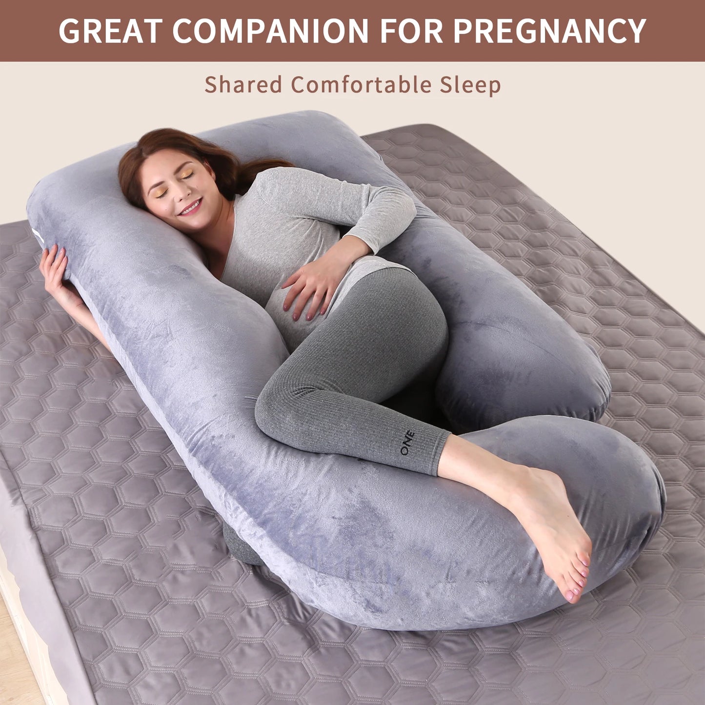 Stylique Glow™ G-Shaped Maternity Pillow – Full Body Pregnancy & Sleep Support Cushion