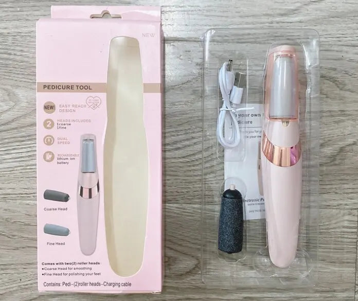 Stylique Glow™ Rechargeable Callus Remover – Cordless Foot File for Smooth, Baby-Soft Heels