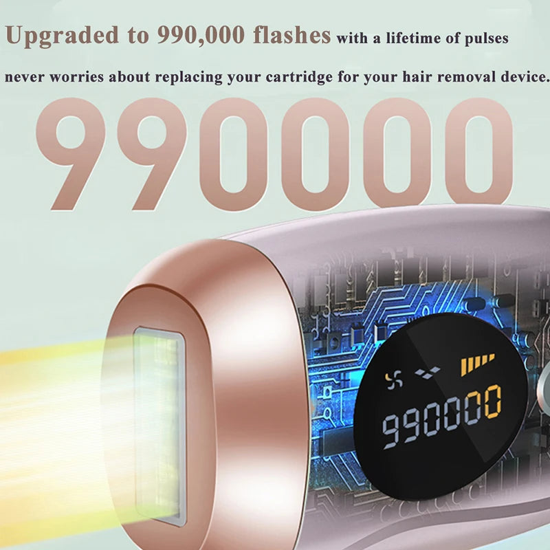 Stylique Glow™ 999,999 Flashes IPL Laser Epilator – Painless, Permanent Hair Removal for Face, Body & Bikini