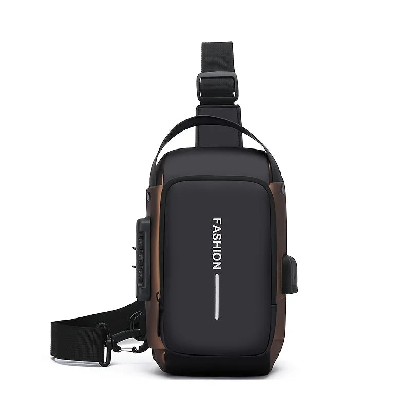 Stylique Glow™ UrbanEdge Sling Bag – Waterproof Men's Crossbody Chest Pack with Phone Pocket