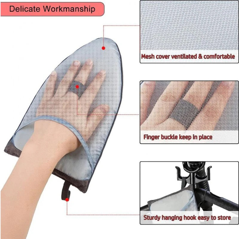 Stylique Glow Portable Handheld Ironing Mat & Heat Resistant Glove – Mini Ironing Board for Safe & Efficient Ironing