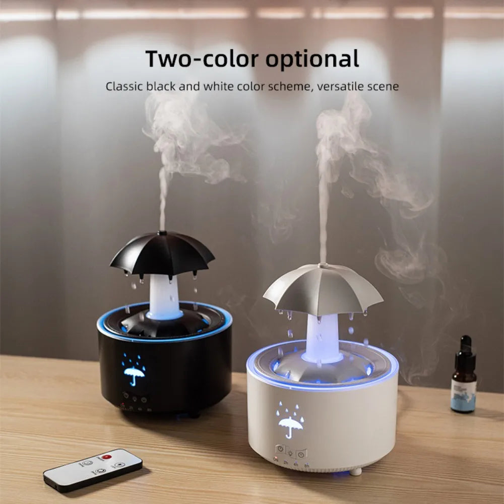 Stylique Glow Umbrella Water Drop Diffuser – Ultrasonic Humidifier with LED Lights & Essential Oil Aromatherapy