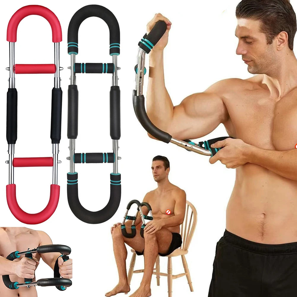 Stylique Glow™ Adjustable Arm Twister Bar – Premium Chest & Forearm Workout Equipment