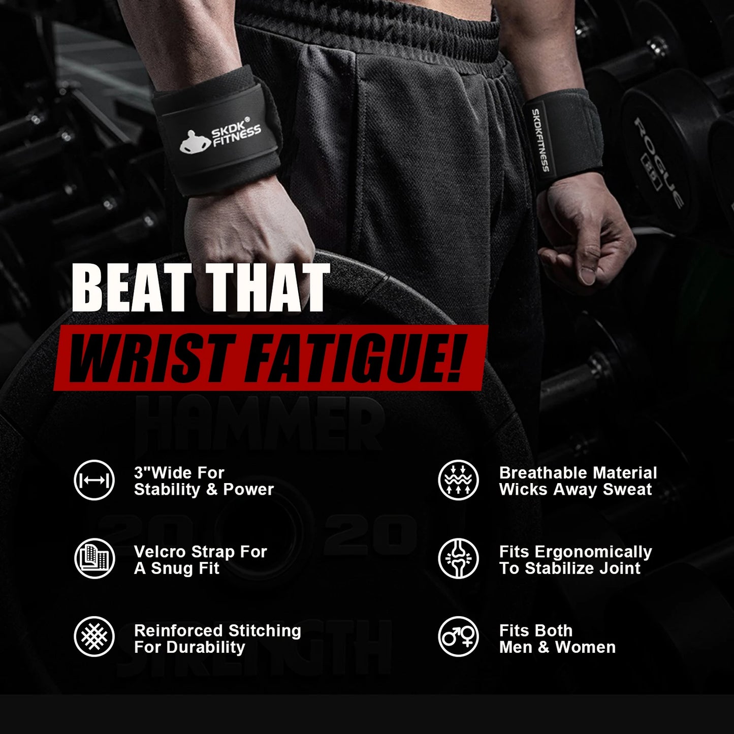 Stylique Glow™ ProGrip Wrist Wrap Hooks – Powerlifting Gloves with Wrist Support for Elite Pull Training
