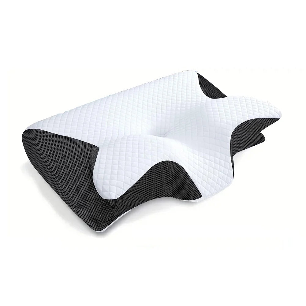 Stylique Glow™ 2-in-1 Orthopedic Memory Foam Pillow – Premium Contour Neck Support for Pain-Free Sleep