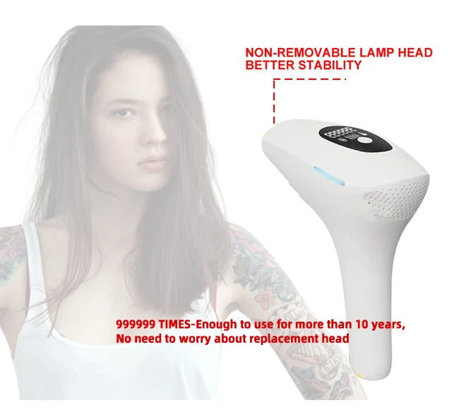 Stylique Glow™ Painless IPL Laser Hair Removal – 999,999 Flashes for Full-Body Radiance