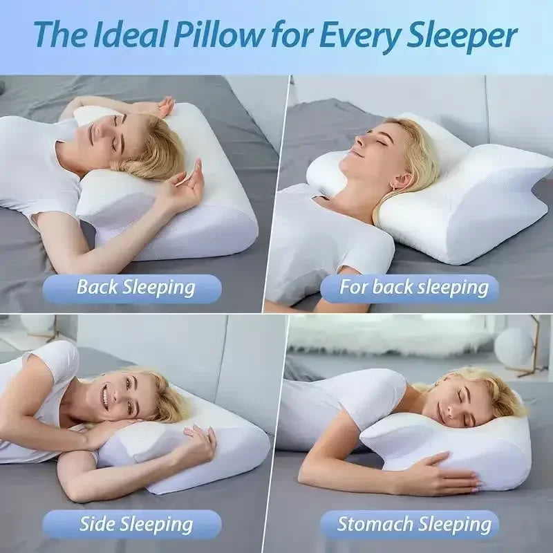 Stylique Glow™ Orthopedic Cervical Pillow – Ergonomic 2-in-1 Neck Support for Deep Sleep Relief