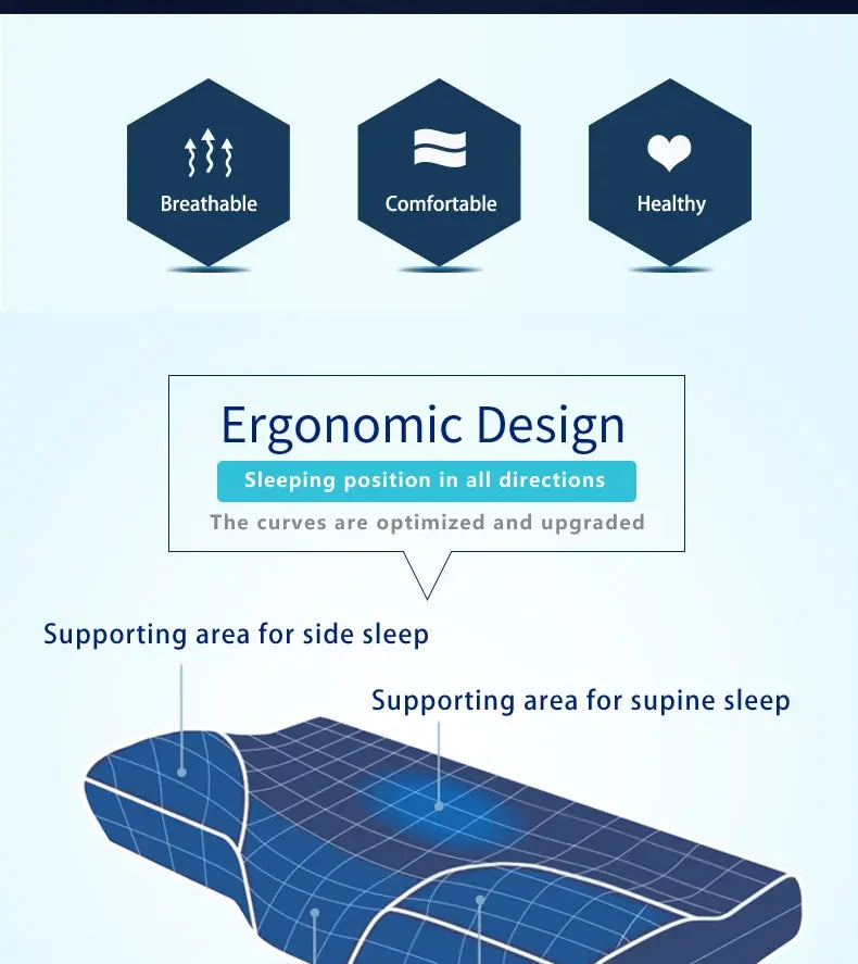 Stylique Glow™ Butterfly Memory Foam Pillow – Orthopedic Neck & Spine Support for Restful Sleep