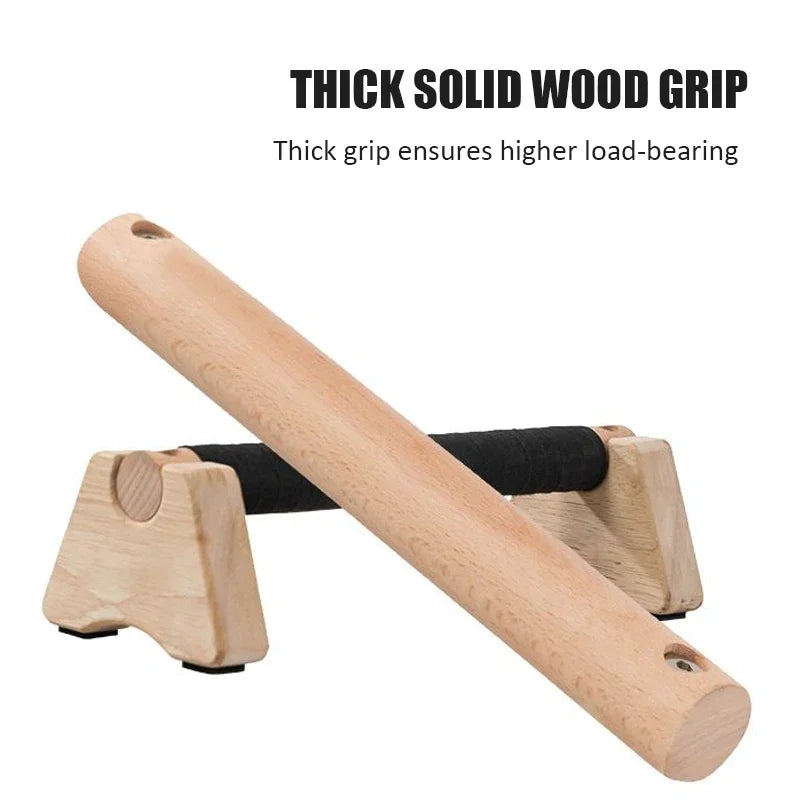 Stylique Glow™ Premium Wooden Push-Up Stand – Non-Slip Beech Wood Parallettes for Home Strength & Calisthenics Training