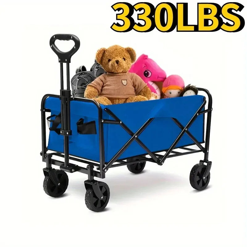 Heavy Duty Foldable Wagon Cart – Multipurpose Utility Trolley for Shopping, Gardening & Pet Travel | Stylique Glow