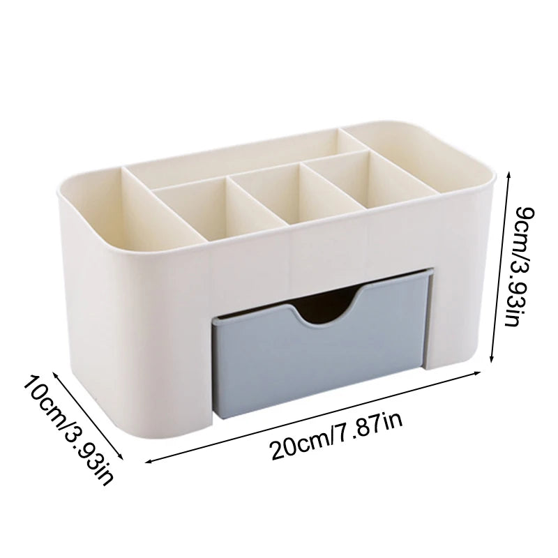 Stylique Glow™ Luxury Multifunctional Nail & Cosmetic Storage Box – Elegant Desktop Organizer