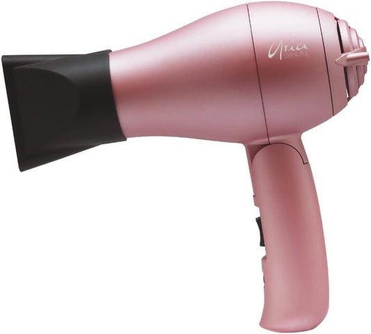 Mini Blow Dryer - Compact Travel Blow Dryer with Two Heat Settings - Negative Ions for Quick Drying, Frizz, and Static - Rose Gold - 1 Pc