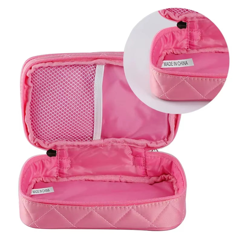 Women'S Cosmetic Bag Double Layer Waterproof Makeup Bag Travel Essentials Organizer ​Large Capacity Multifunction Toiletry Bag
