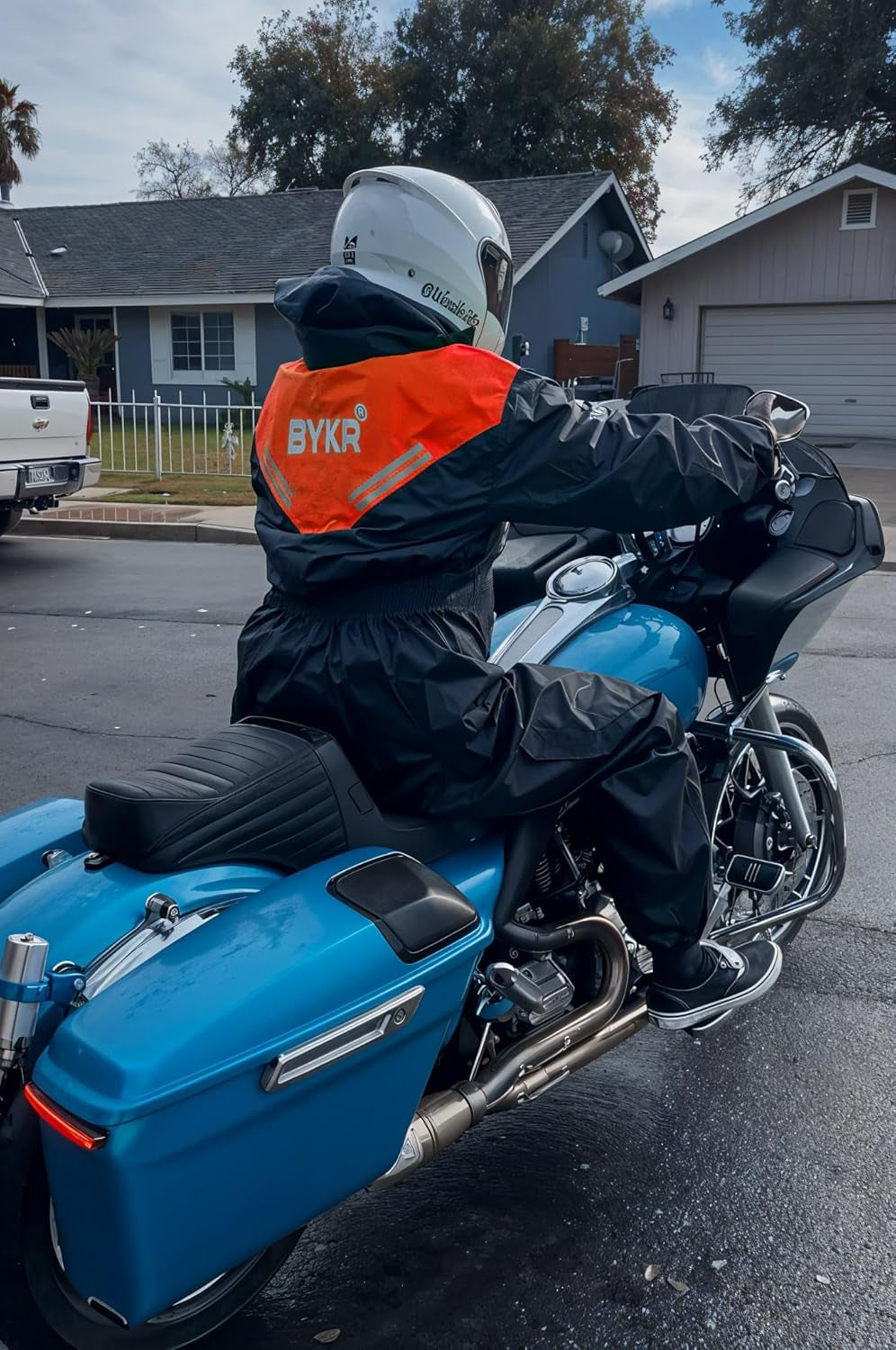Waterproof Outdoors Motorcycle Rain Suits for Men & Women Cycling 2-Piece Breathable & Windproof Wet Weather Protection