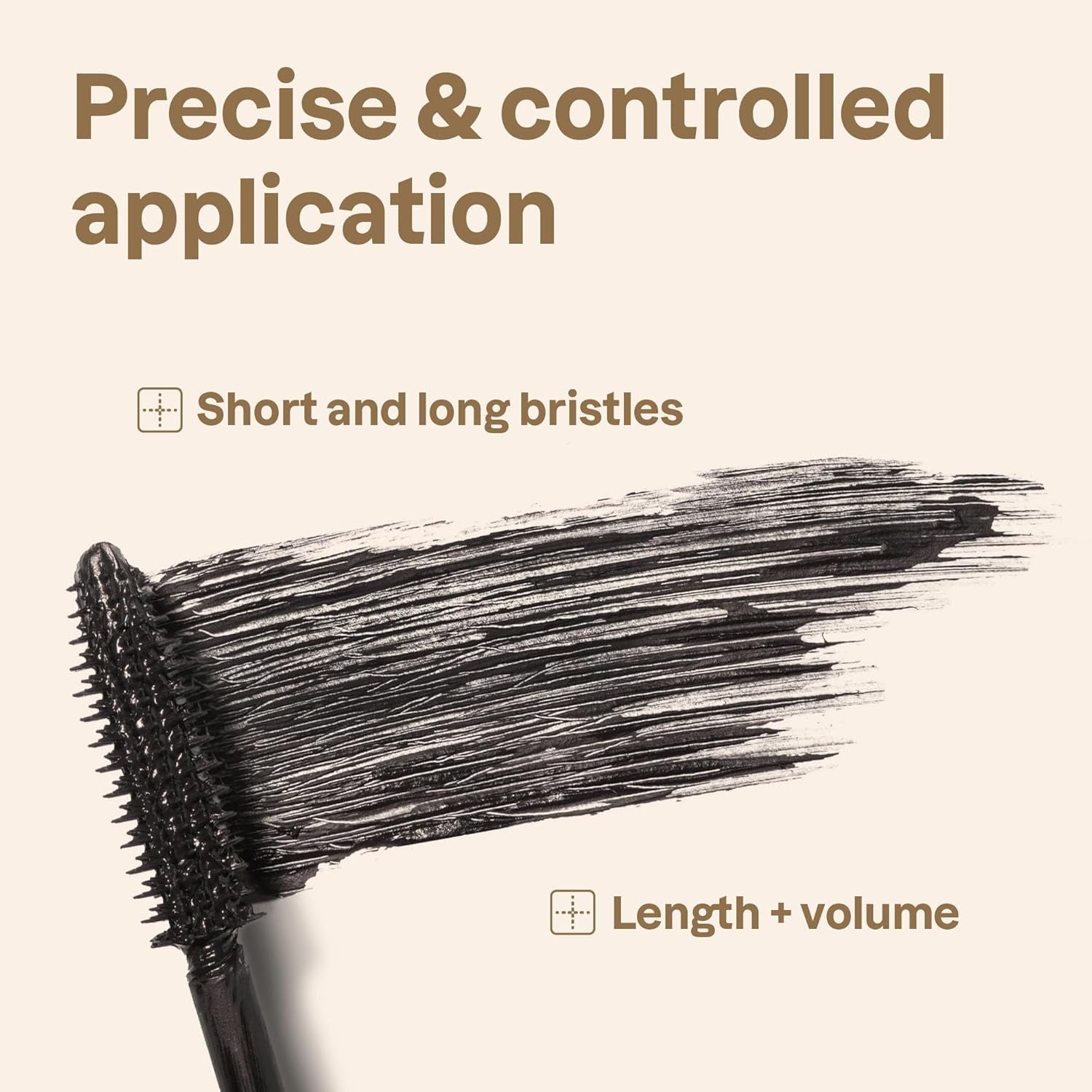 Oceanly Serum Infused Mascara, EWG Verified, Eye Lash Serum, Length + Volume, Vegan Beauty and Makeup, Black, 7 G
