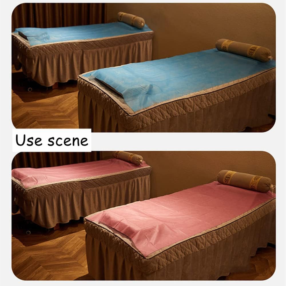 60 Pcs Massage Bed Sheets 31.4X70.8 Disposable Massage Table Cover Pink Microfiber Linens for Spa Professional Massage Tables Tattoo Lash Beauty Hotel Esthetician - Oil Proof & Waterproof