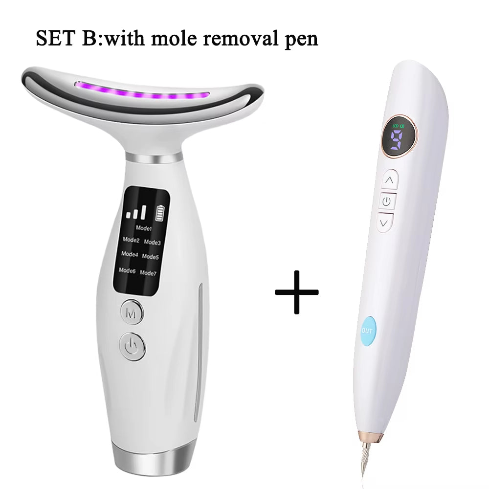 Neck Face Beauty Device Vibration Massage for Face and Neck Personal Ccare Skindion Home Use Beauty Device Face Lifting Machine