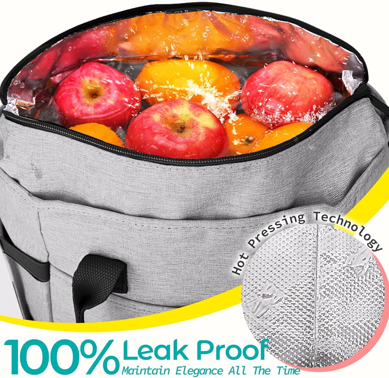 Cute&Classy Roomy Insulated Lunch Bags for Women - Stylish & Functional Large Tote Adult Lunch Box for Working & Picnic