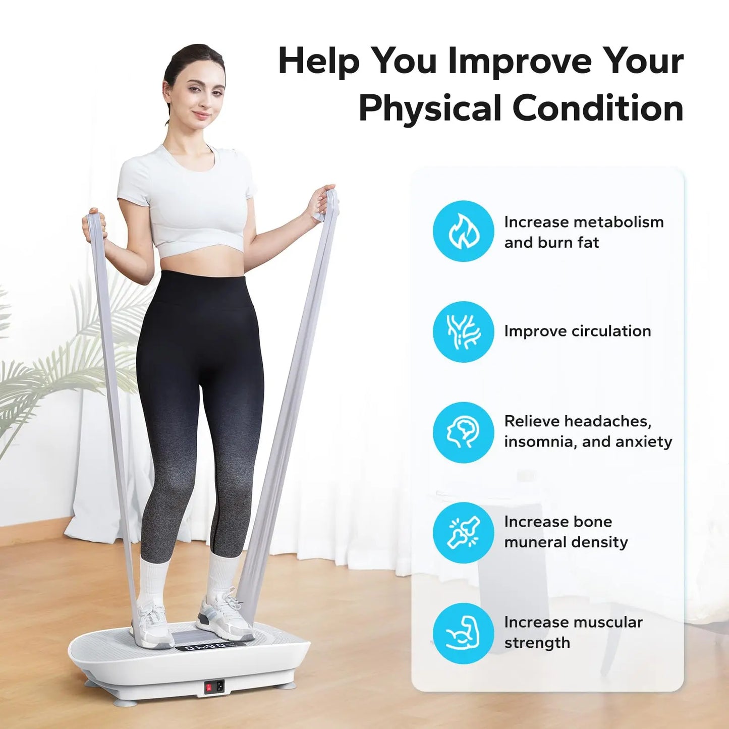 Luxury Vibration Plate Workout Machine for Weight Loss & Toning | Stylique Glow