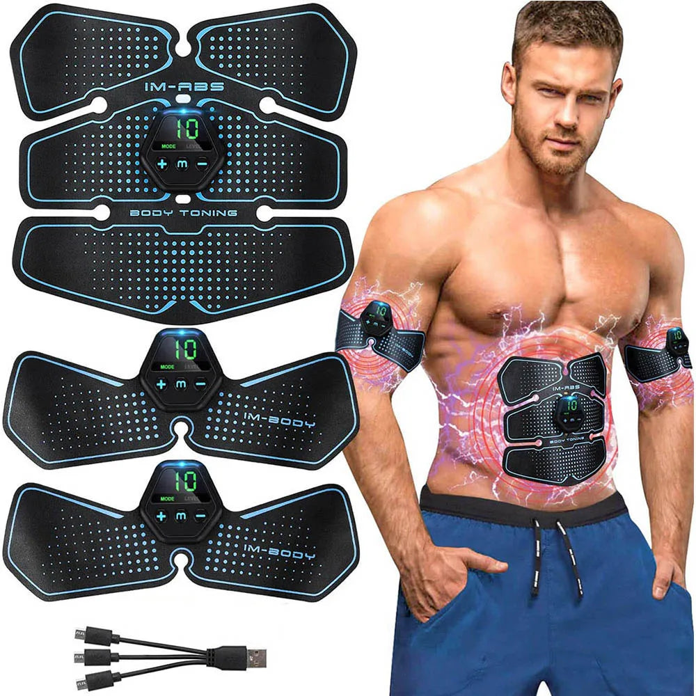 Stylique Glow™ EMS Abs Trainer – Smart Abdominal Muscle Stimulator for Home Fitness & Toning