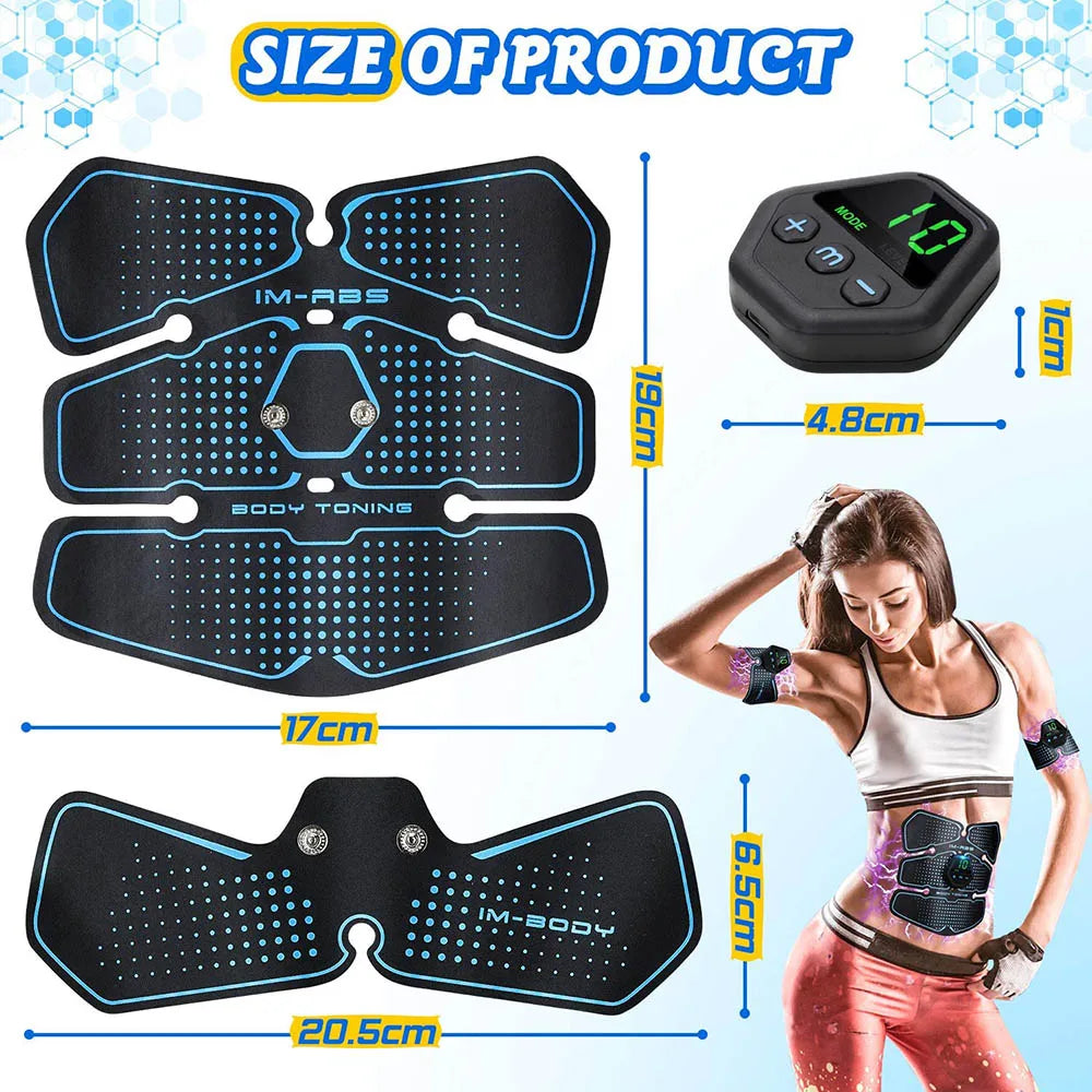 Stylique Glow™ EMS Abs Trainer – Smart Abdominal Muscle Stimulator for Home Fitness & Toning