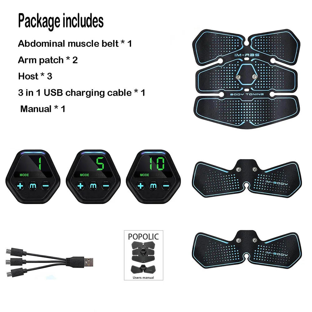 Stylique Glow™ EMS Abs Trainer – Smart Abdominal Muscle Stimulator for Home Fitness & Toning