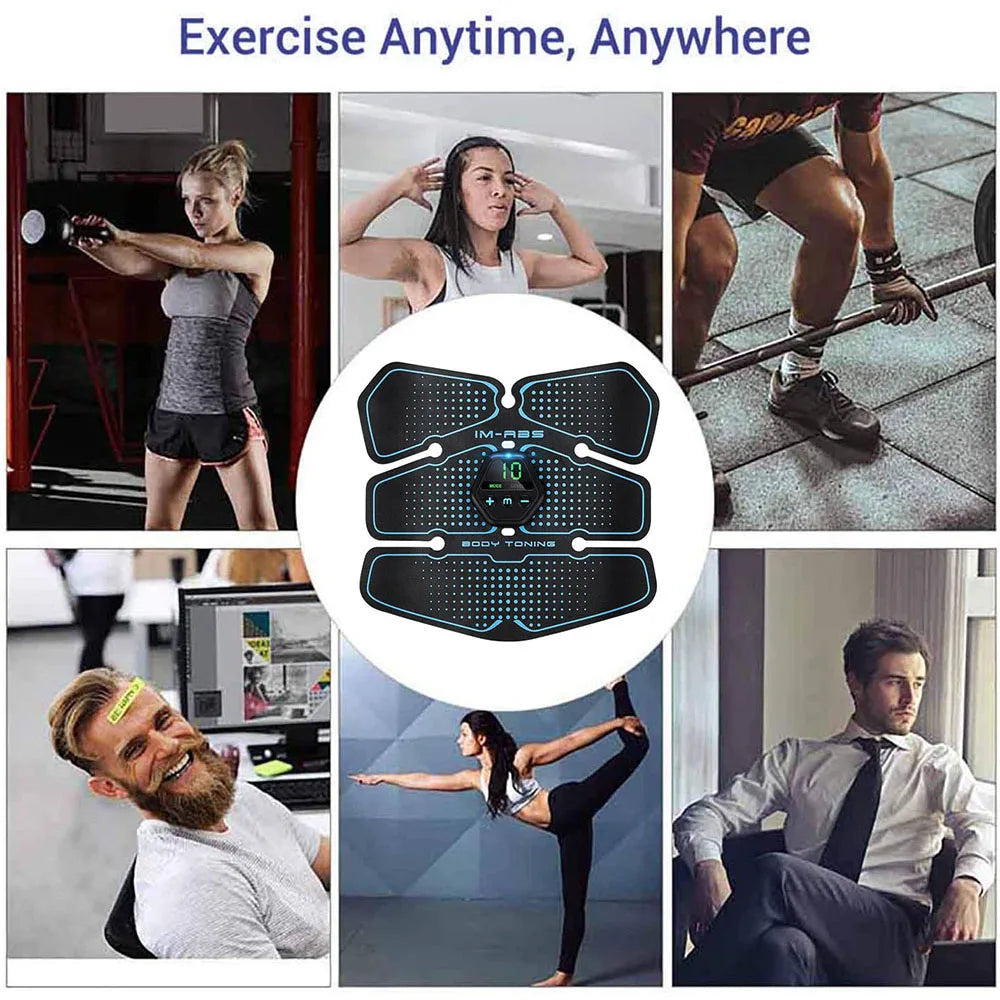 Stylique Glow™ EMS Abs Trainer – Smart Abdominal Muscle Stimulator for Home Fitness & Toning
